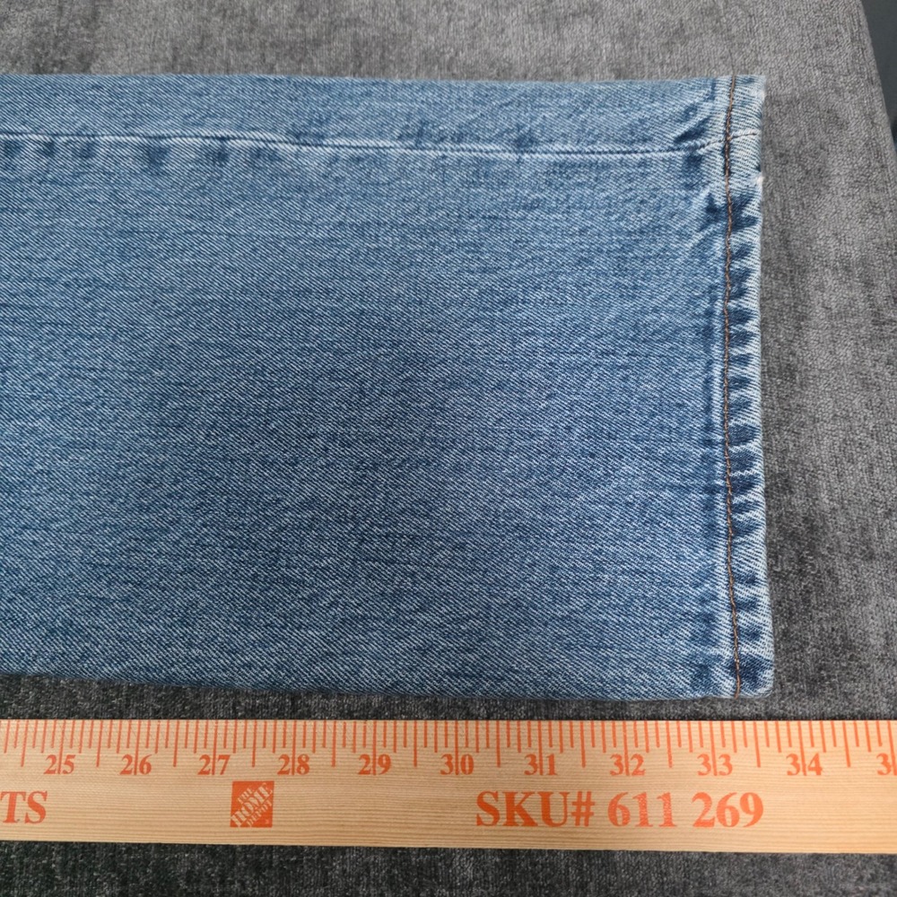 Levi's 501 Original Fit Mens Blue Straight Leg Button Fly Denim Jeans 38x34 - Picture 5 of 10